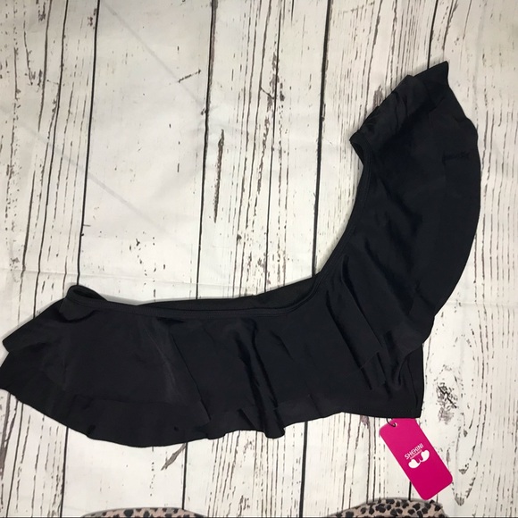 One Shoulder Bikini Top Ruffle animal print - Picture 7 of 13